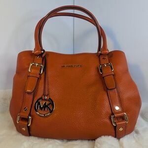 Michael Kors Leather Bedford Legacy Shoulder Bag– Burnt Orange